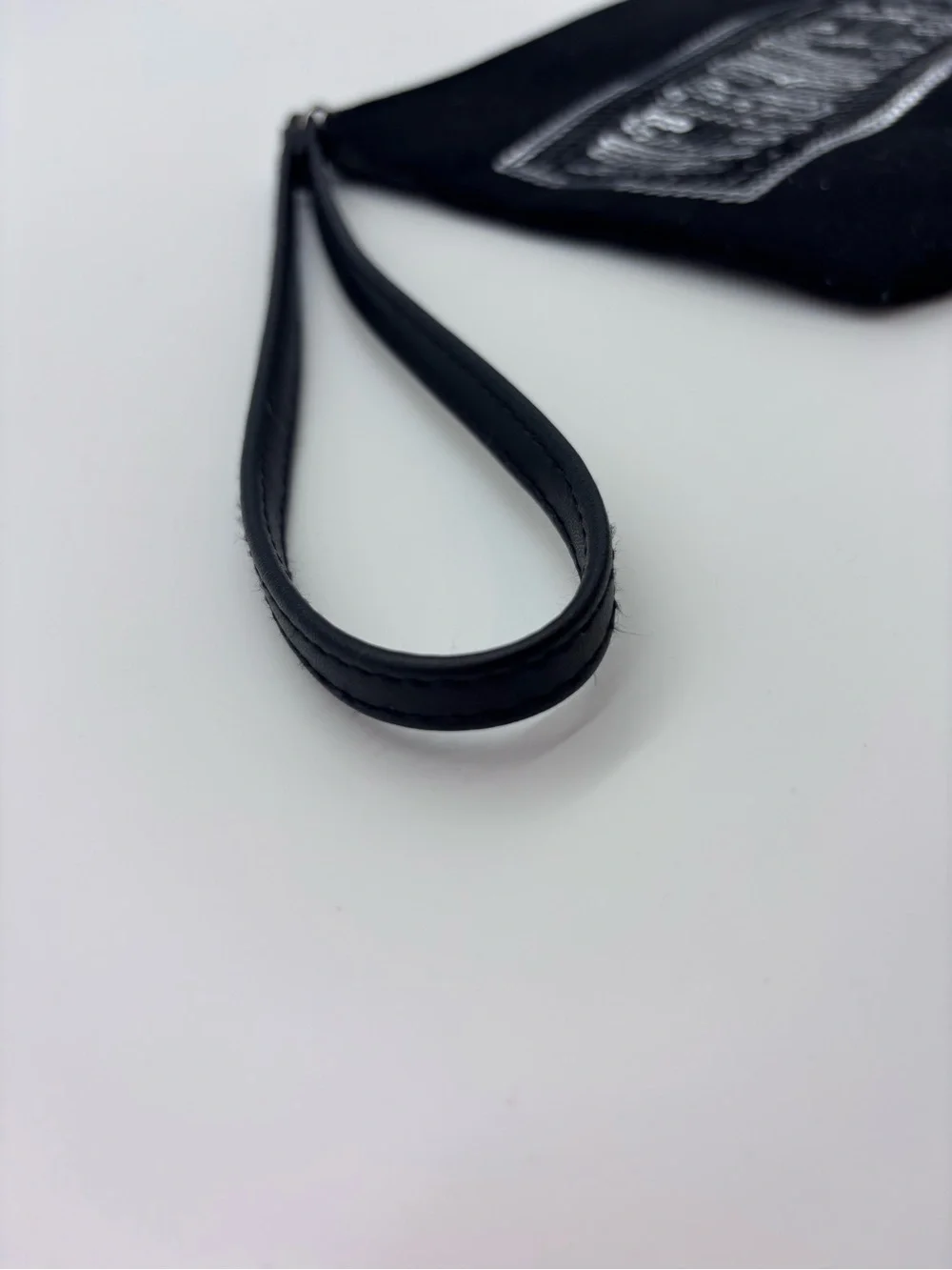 Victoria's Secret Black Wristlet with Silver Sequin Logo